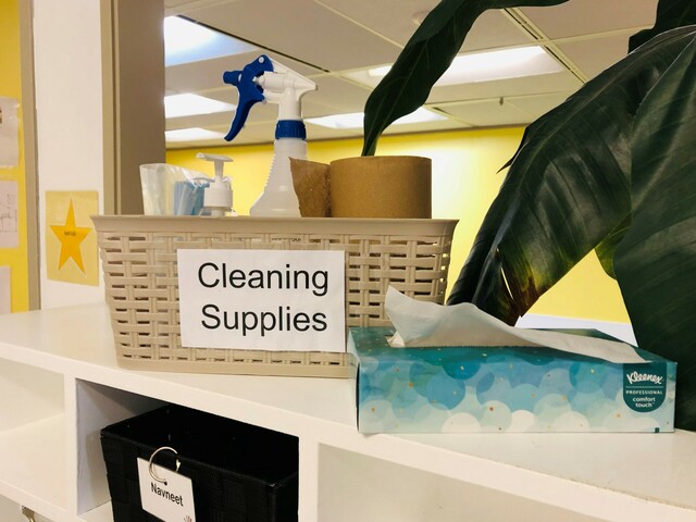 High-traffic areas are regularly sanitized and disinfected to prevent further spread of viruses and bacteria.