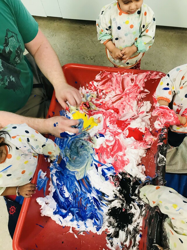 Engaging in sensory experiences offers children the opportunity to learn and connect the properties of materials and objects.